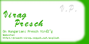 virag presch business card